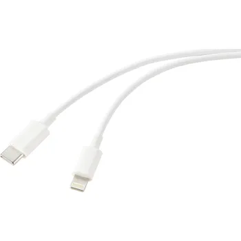 Prodlužovací kabel Renkforce USB kabel USB 2.0 USB-C ® zástrčka, Apple Lightning konektor 3.00 m bílá (ledový vzor) RF-5724082