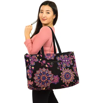 Kabelka Himalife Maxi kabelka Talia - černá s růžovou