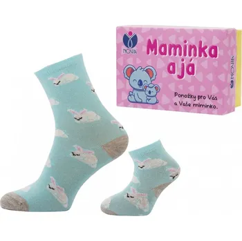 Dámské ponožky Ponožky dárkové kojenecké a dospělé Novia - máma + dítě - králík