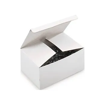 Jednorázové nádobí Papírové krabičky bílé 100 x 35 x 100 mm - Balení po 1 ks