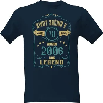 Dámské tričko Tričko s potiskem Život začíná v 18 rok 2006 dámské