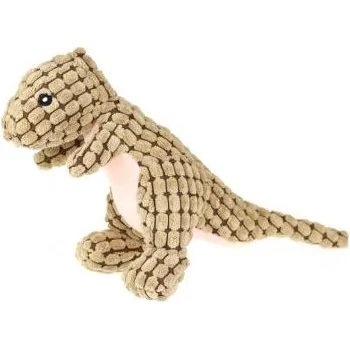Hračka pro psa animALL Hračka Dog Dinosaurus plyš světle hnědý 25 cm