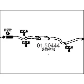 Auto-moto Střední tlumič výfuku MTS 01.50444