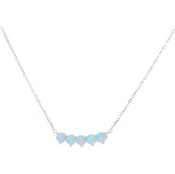 Náhrdelník Stříbrný opálový náhrdelník 43-48 cm SVLS0108SH2O245