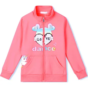 Dívčí mikina Dívčí mikina - KUGO WM0870, lososová Barva: Lososová, Velikost: 104