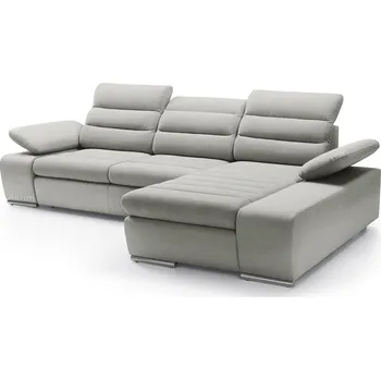 Sedací souprava Sedací souprava KORFU | FUNKČNÍ LÁTKA | pravá | rozkládací + úložný prostor | středně šedá 80 | AKCE