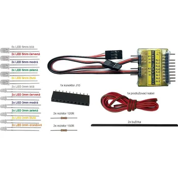 RC vybavení LED osvětlení modelů a maket DL8BW (voděodolné)