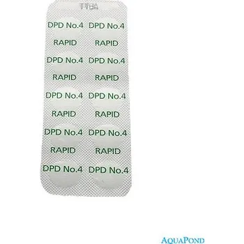 Testovací tablety DPD No.4 Rapid pro měření kyslíku - 10 ks