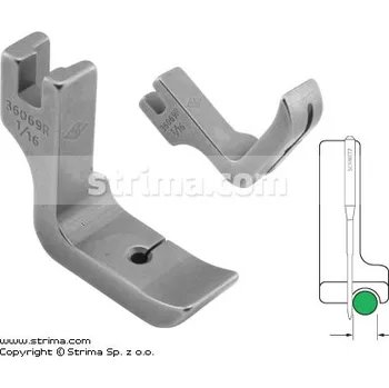 Příslušenství k šicímu stroji Texi Patka pro všívání kedru pro šicí stroje, pravá 1.6mm P69R1/16 [36069R 1/16]