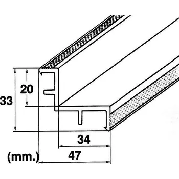 Roll rošt – hrana (MP200-LAF) přelivného žlábku, délka 2 m