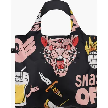 Nákupní taška Skládací nákupní taška LOQI SNASK Tiger Black
