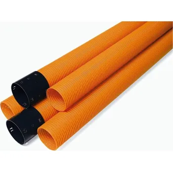 Kanalizační potrubí Drenážní trubka DN 160 Opti drän z PVC-U se spojkou, oranžová, děrovaná - tyč 2,5m