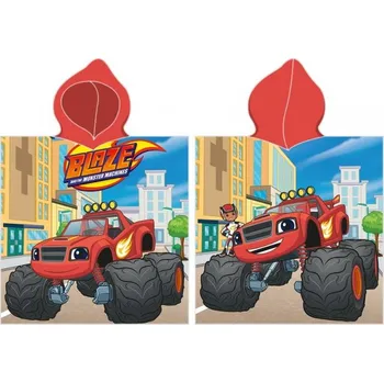 Carbotex DĚTSKÉ PONČO PLAMÍNEK A ČTYŘKOLÁCI MONSTER TRUCK