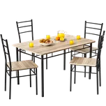 Jídelní set Leo kov/MDF dub