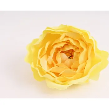 umělá květina Květ pivoňky 7 cm žlutá
