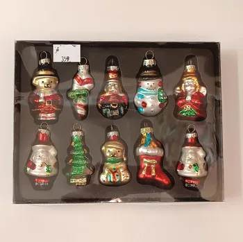 Vánoční ozdoba Skleněná sada vánočních ozdob (Vánoční ozdoba sklo)