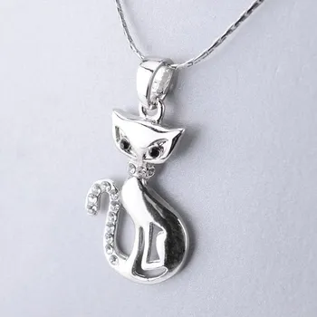 Náhrdelník Náhrdelník kočka s krystal kamínky Swarovski | P627807