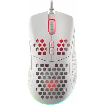 Myš Genesis herní optická myš KRYPTON 555/Herní/Optická/8 000 DPI/Drátová USB/Bílá