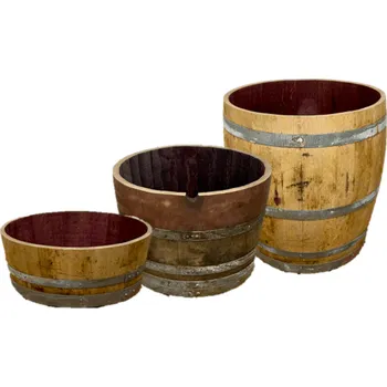 Květináč Sudový svět Dřevěný dubový květináč NATURAL Velikost: malý