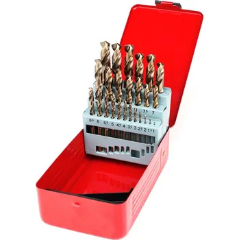 Vrták Výkonné kobaltové vrtáky CYRRTEC HSS-CO5 1-13 mm, po 0,5 mm, sada 25 kusů