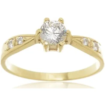 Prsten Dámský stříbrný pozlacený prsten se zirkony STRP0478F