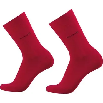 Pánské ponožky Bugatti hladké ponožky červené 2pack 6702 - 43-46 | P615130
