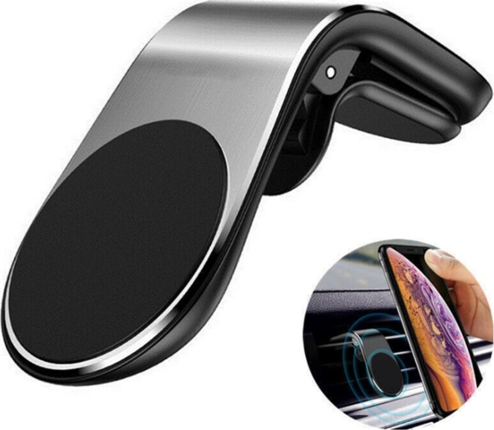 F3 magnetický držák na mobil do větráčku - stříbrný