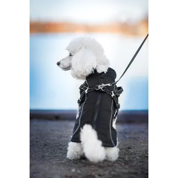 Obleček pro psa Vsepropejska Stuart obleček pro psa na zip Černá 25 cm