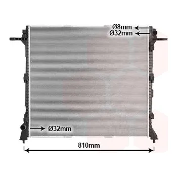 Chladič motoru Chladič, chlazení motoru VAN WEZEL 58012730
