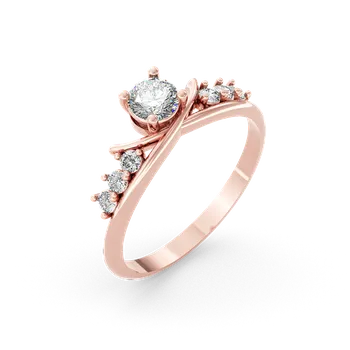 Prsten SOLUNA CALINS romantický zlatý prsten se zirkonem růžové zlato VELIKOST: 50 - 15,9 mm