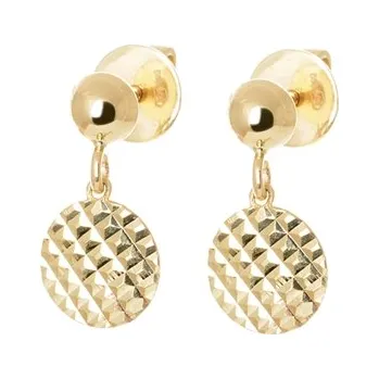 Náušnice Náušnice pecičky ze žlutého zlata NA1416F + dárek zdarma