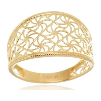 Prsten Dámský prsten ze žlutého zlata PR0665F + DÁREK ZDARMA