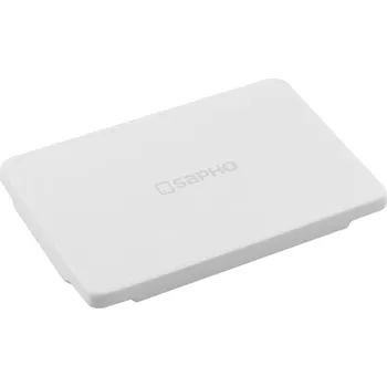 GODIVA kryt odpadu, litý mramor, 11x7cm, bílá