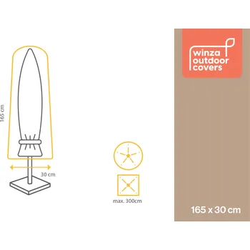 Zahradní pohovka Obal na slunečník 165x30cm Winza