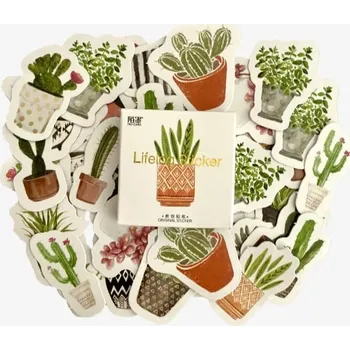 samolepka Sada samolepek Kaktusy (45ks)