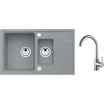 Granitový dřez Alveus SET Intermezzo 70/81 + BATERIE TONIA Chrom + 5 % sleva v košíku s kódem SLEVA5