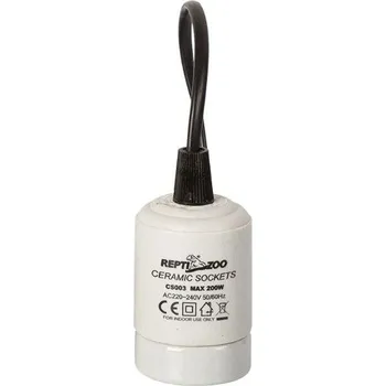 Teraristika Porcelánová keramická objímka Repti zoo do 200 W na kabelu