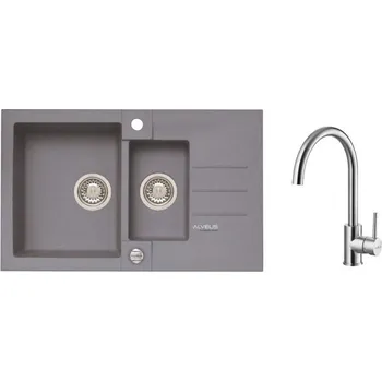 Granitový dřez Alveus SET ROCK 70 /04 + BATERIE ELZA BRS + 5 % sleva v košíku s kódem SLEVA5