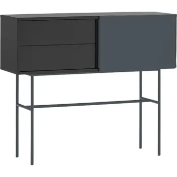 Toaletní stolek Antracitově šedý lakovaný toaletní stolek Teulat Nube 110 x 35 cm