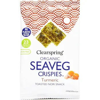 Přírodní produkt Clearspring Křupavé nori řasy s kurkumou BIO 4 g