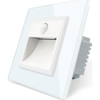 Nástěnné svítidlo Schodišťové osvětlení s PIR senzorem 230V – kompletní – bílá barva