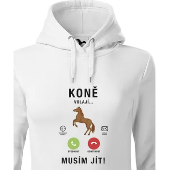 Dámská mikina Dámská mikina Koně volají..., Barva Bílá, Velikost XS, Canvas Dámská mikina Bezvatriko.cz 1961