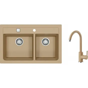 Granitový dřez Alveus SET ATROX 50 / 55 + BATERIE TONIA 55 + 5 % sleva v košíku s kódem SLEVA5