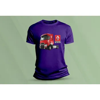 Dětské bavlněné tričko Renault Trucks. velikost 140 (9-11 let) Purpurová