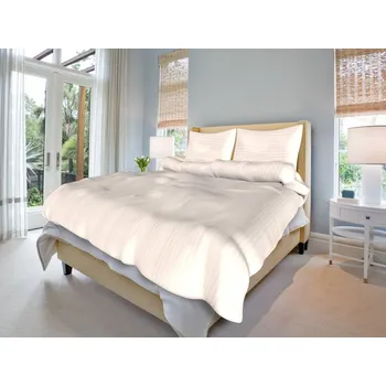 Povlečení Bavlněné povlečení Atlas grádl smetana Velikost: 70x90, 140x220cm, knoflík