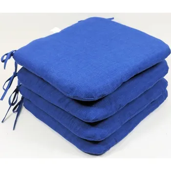 Podsedák Sedák 40x40 cm látka MODRÝ melír set 4 kusy