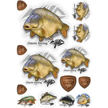Giants fishing Mix nálepek Giants Fishing Kapr lysec ( 14ks )