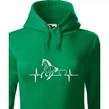 Dámská mikina Dámská mikina Tep a kůň, Barva Zelená, Velikost XL, Canvas Dámská mikina Bezvatriko.cz 0867
