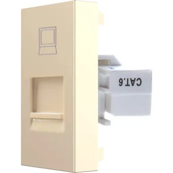 Elektrická zásuvka WELAIK zásuvka polomodul COM/RJ45 -1 ivory creme