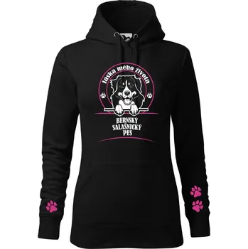 Dámská mikina STRIKER Dámská mikina Bernský salašnický pes Barva: Černá, Velikost: XL